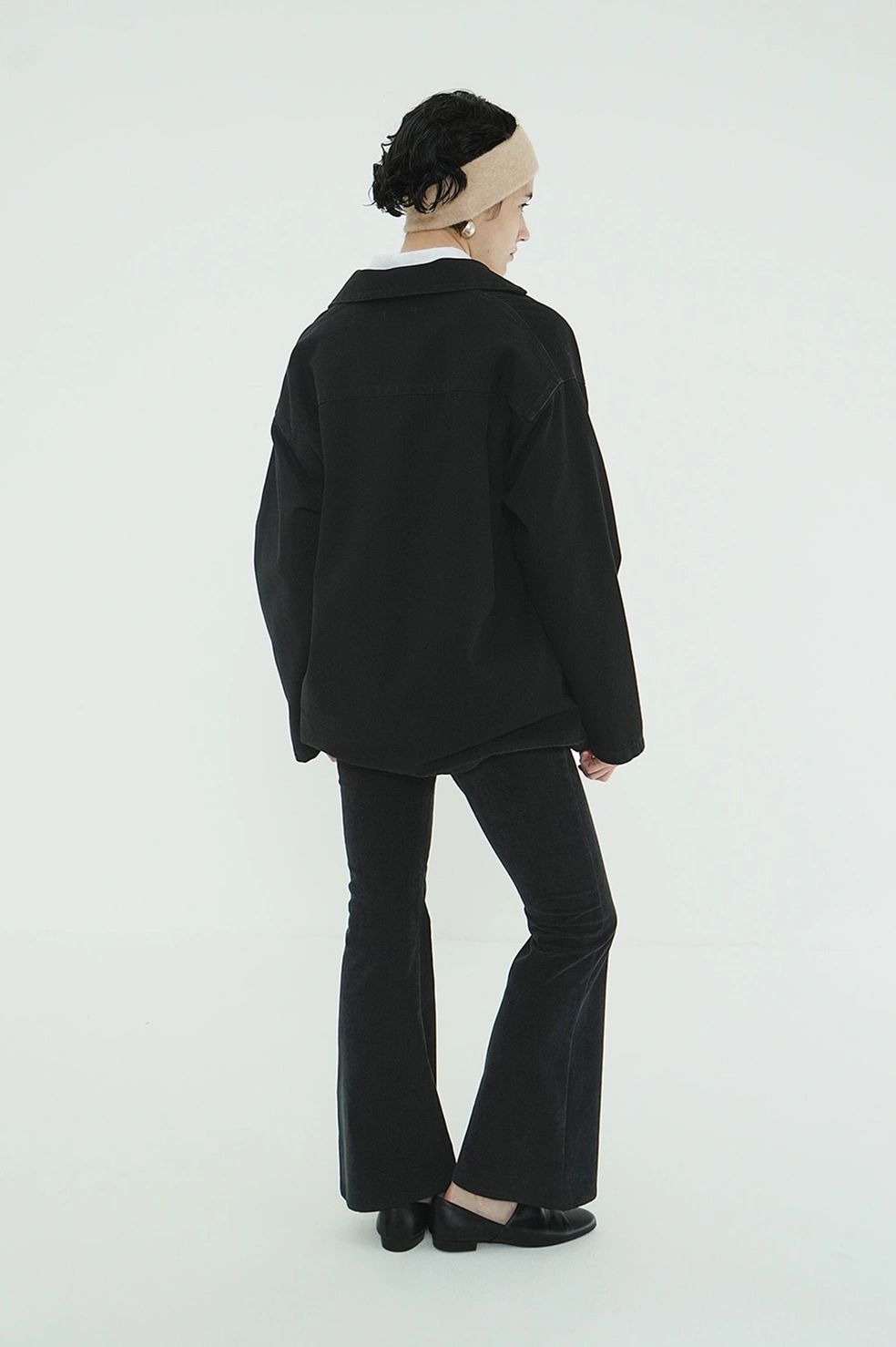 ライトオンス デニムシャツ - DENIM OVER SKIPPER SHIRTS (BLACK)