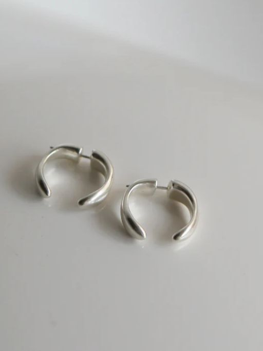 【両耳用】ワープピアス SV シルバー シンプル デザイン ユニセックス アクセサリー