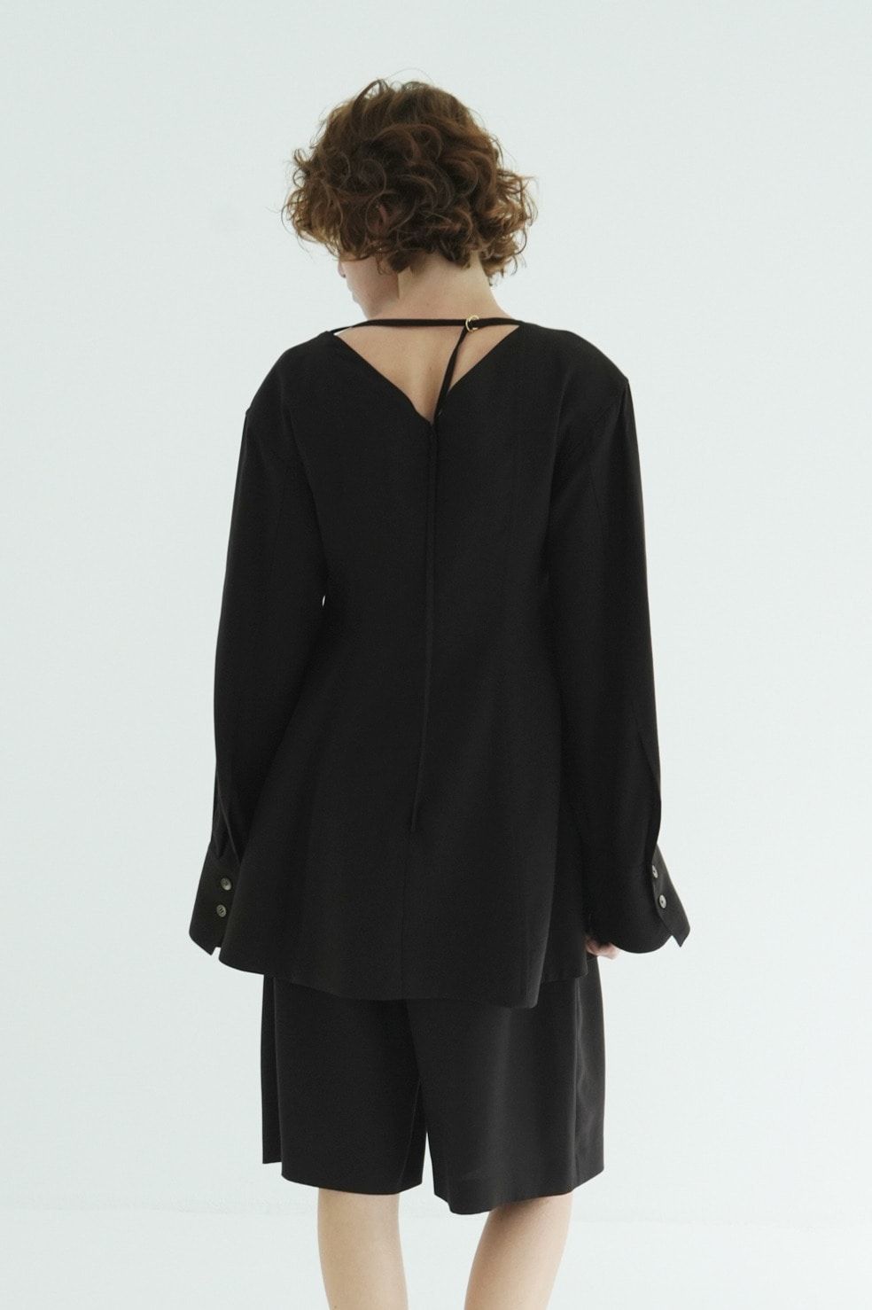 テンセルミニフレアワンピース - TENCEL MINI FLARE ONEPIECE (BROWN)