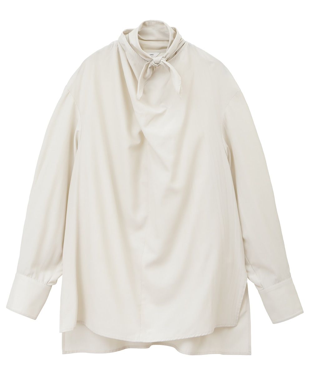 CLANE◆トップス/1/コットン/IDG/13122-4222// CLANE - チーフカラートップス - CHIEF COLLAR TOPS - IVORY