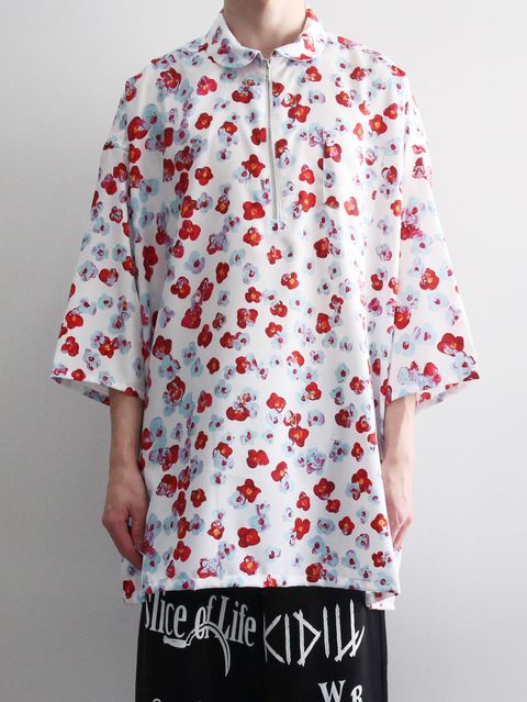 ハーフジップシャツ - HALF ZIP SHIRT - TEXTILE DESIGN BY MAYA SHIBASAKI