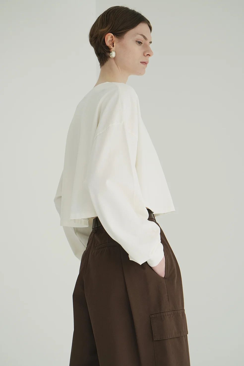 ピグメントショートトップス  -  PIGMENT SHORT TOPS (WHITE)