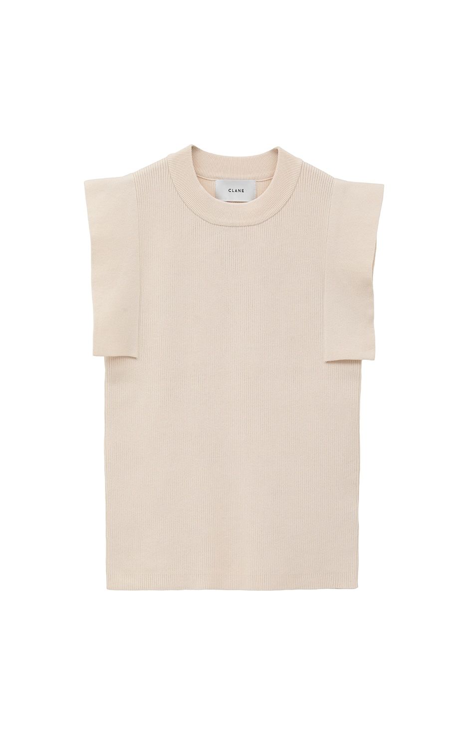 スクエアスリーブニットトップス - SQUARE SLEEVE KNIT TOPS - IVORY - 1 (S)