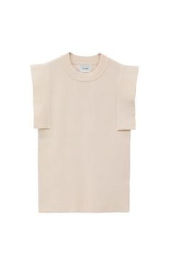 スクエアスリーブニットトップス - SQUARE SLEEVE KNIT TOPS - IVORY