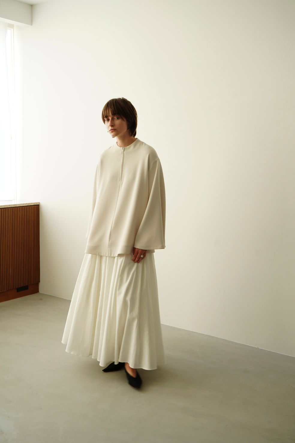 ボリューム マキシ スカート - VOLUME MAXI SKIRT WHITE