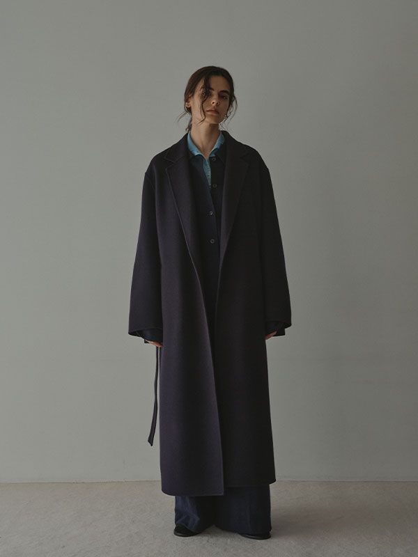 メルトンロングリバーコート (NAVY)