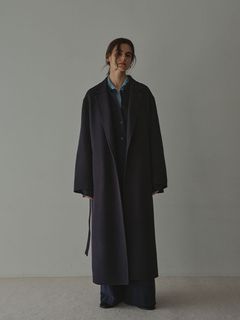 メルトンロングリバーコート (NAVY)