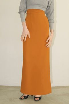 ハイウエストマキシスカート - ORANGE - HIGH WAIST STRAIGHT MAXI SKIRT