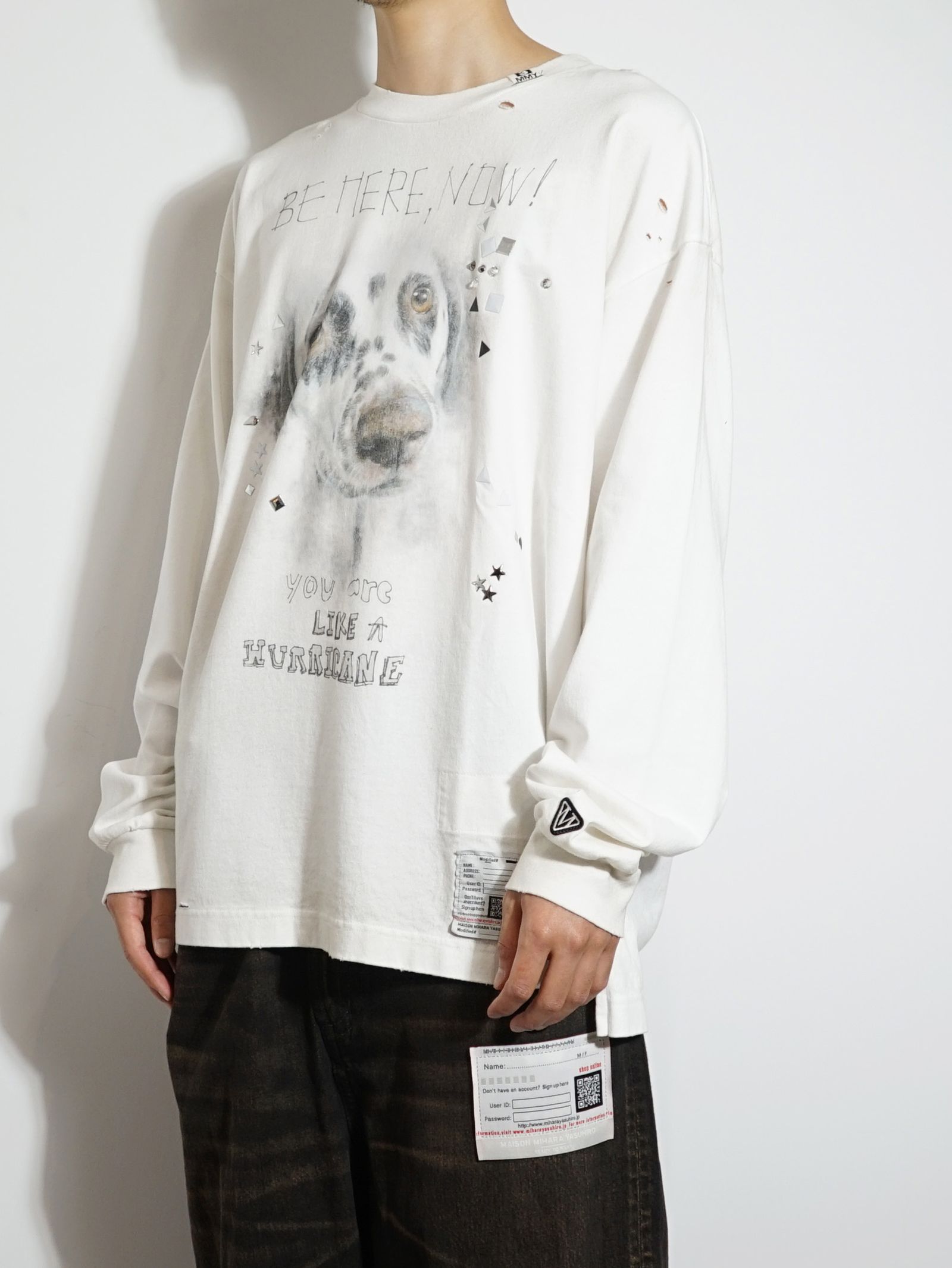 エンベリッシュディストレス カットソー - EMBELLISHDISTRESS LT  WHITE