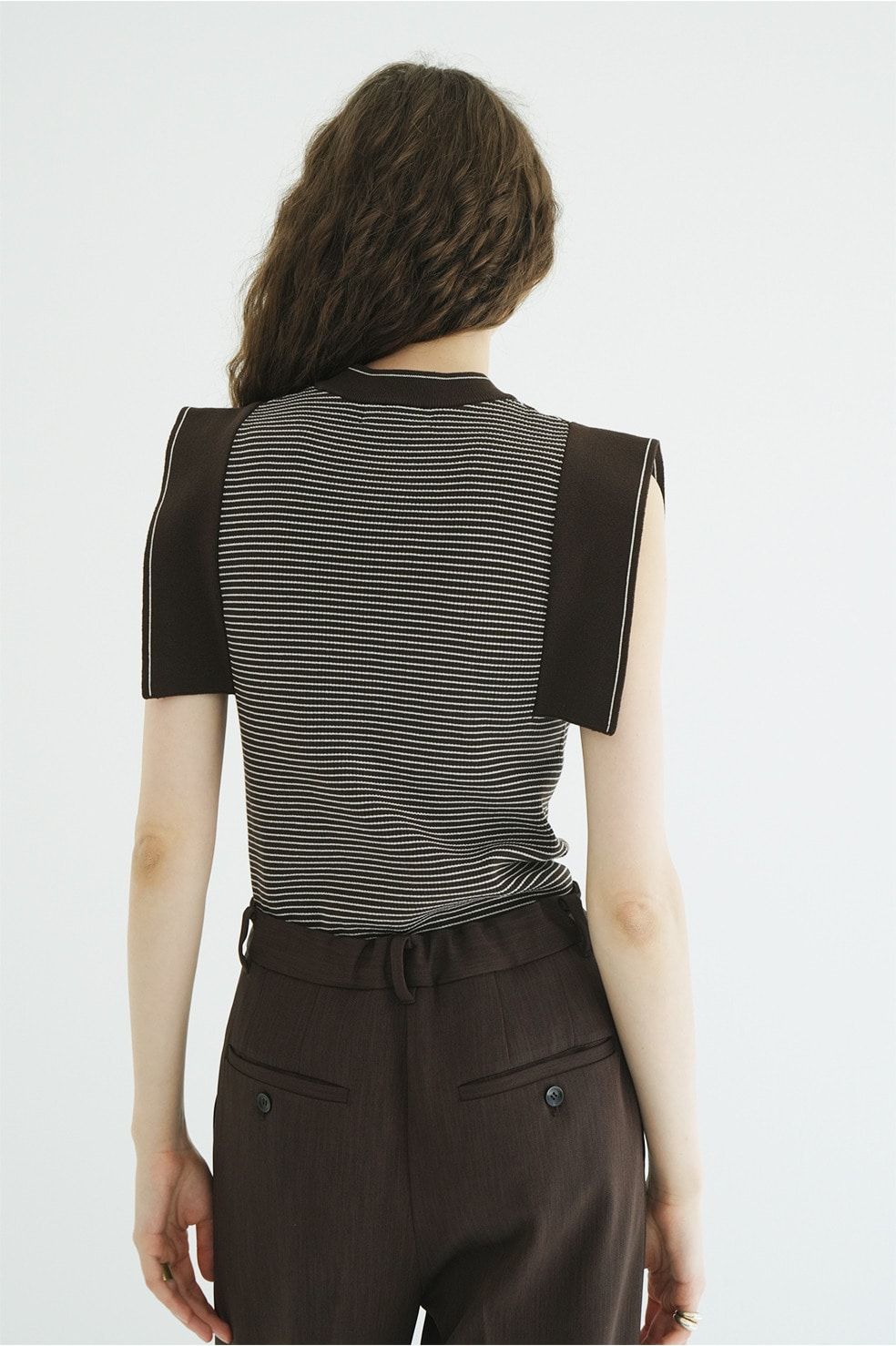 【27AW】 スクエアスリーブニットトップス - SQUARE SLEEVE KNIT TOPS (BORDER)