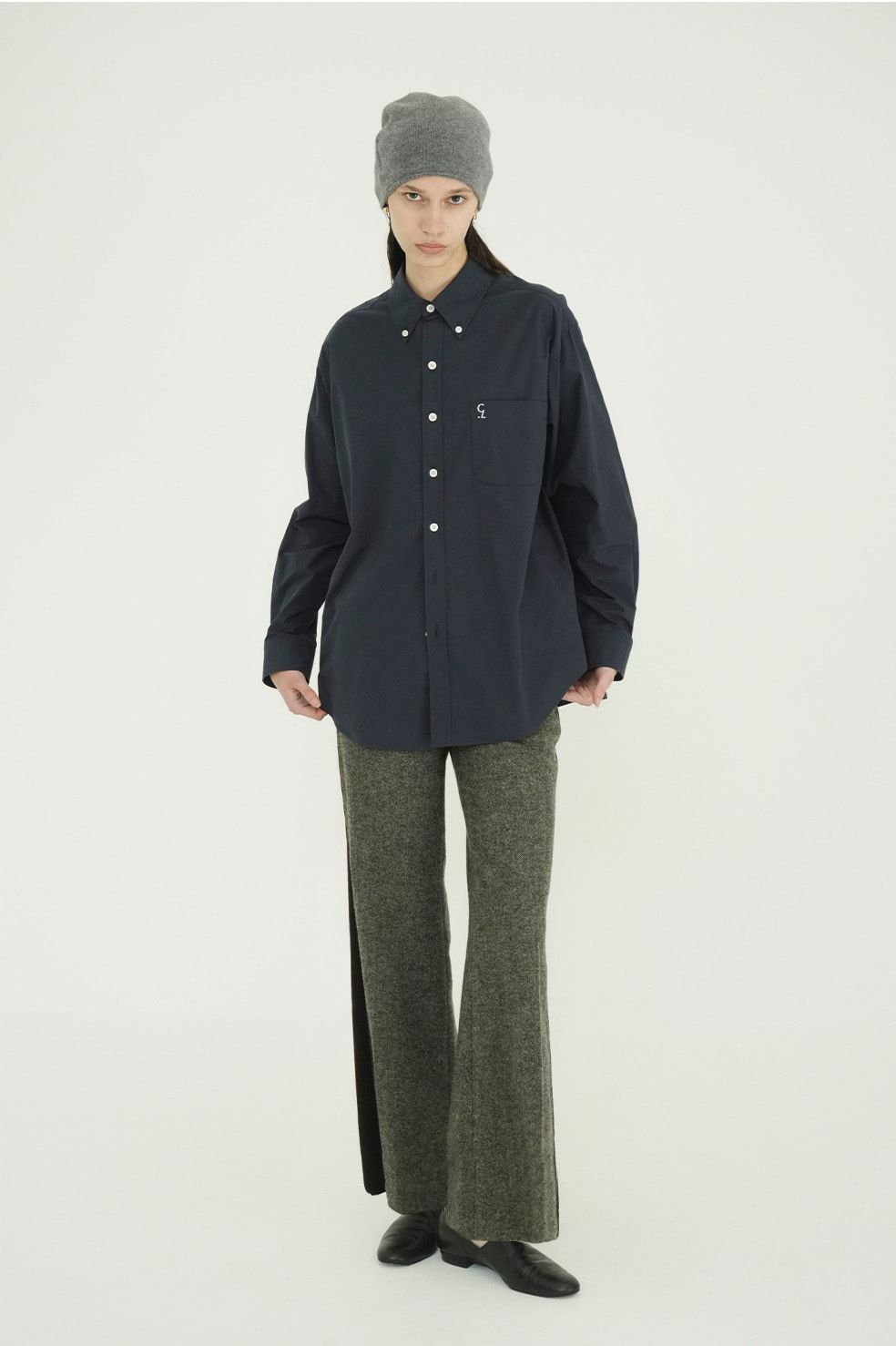 【26AW】 ロゴボタンダウンベーシックシャツ -   LOGO BUTTON-DOWN BASIC SHIRTS （BLACK）