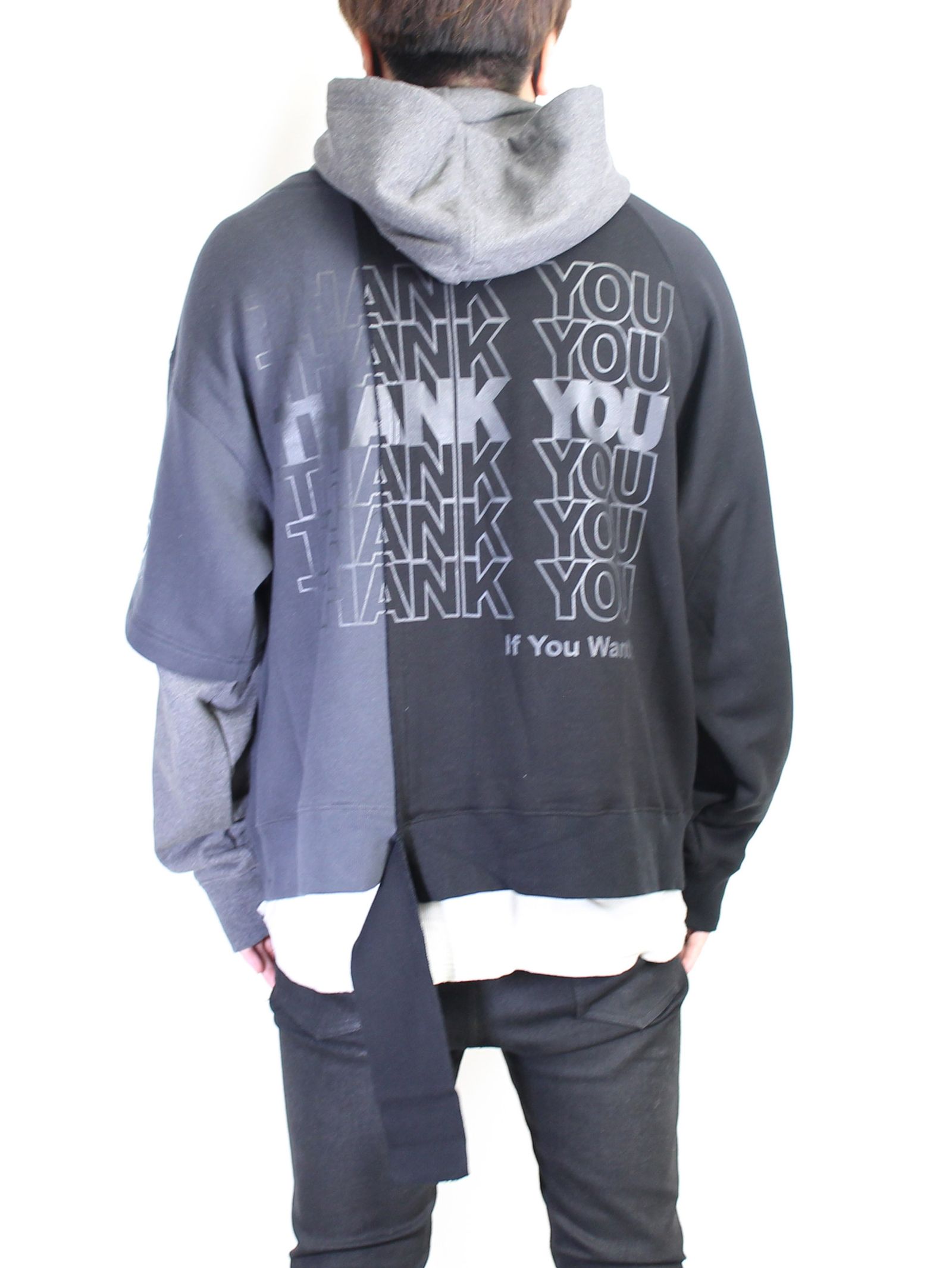 コンバインドフーディ - Combined  hoodie BLACK