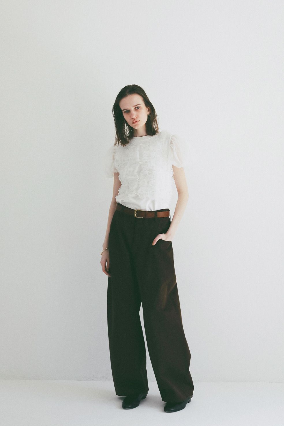 ローウエストバレルパンツ -  LOW WAIST BARREL PANTS (BROWN)