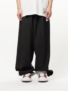 スウェット レイヤード ウール パンツ - Sweat Layered Wool Pants (DARK BROWN)