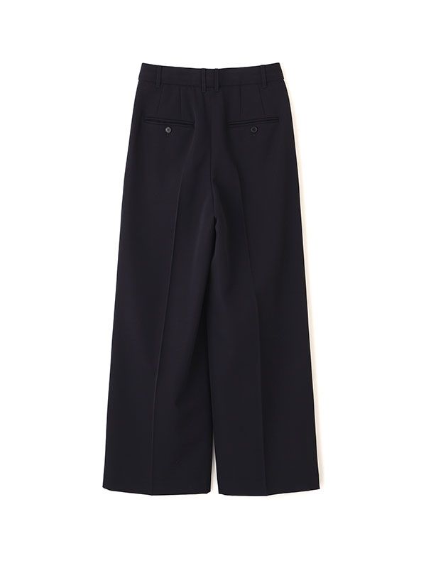 SANTEセンタークリースセミワイドパンツ (BLACK)