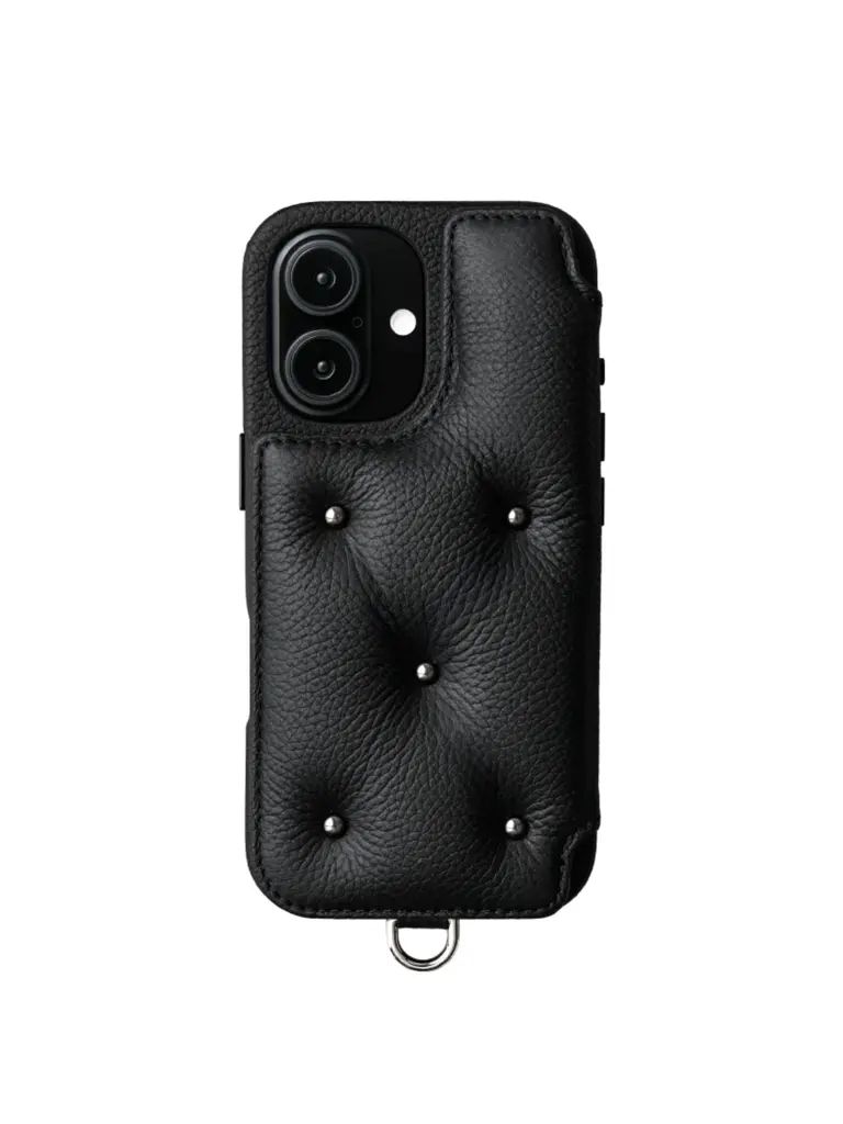 【BALLON CINQ】 手帳型 レザーケース iPhone 14～17シリーズ対応 (ブラック）