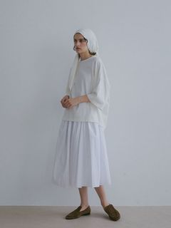 ボリュームミディスカート (WHITE)