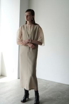 3WAY DOUBLE FACE ONE PIECE -BEIGE