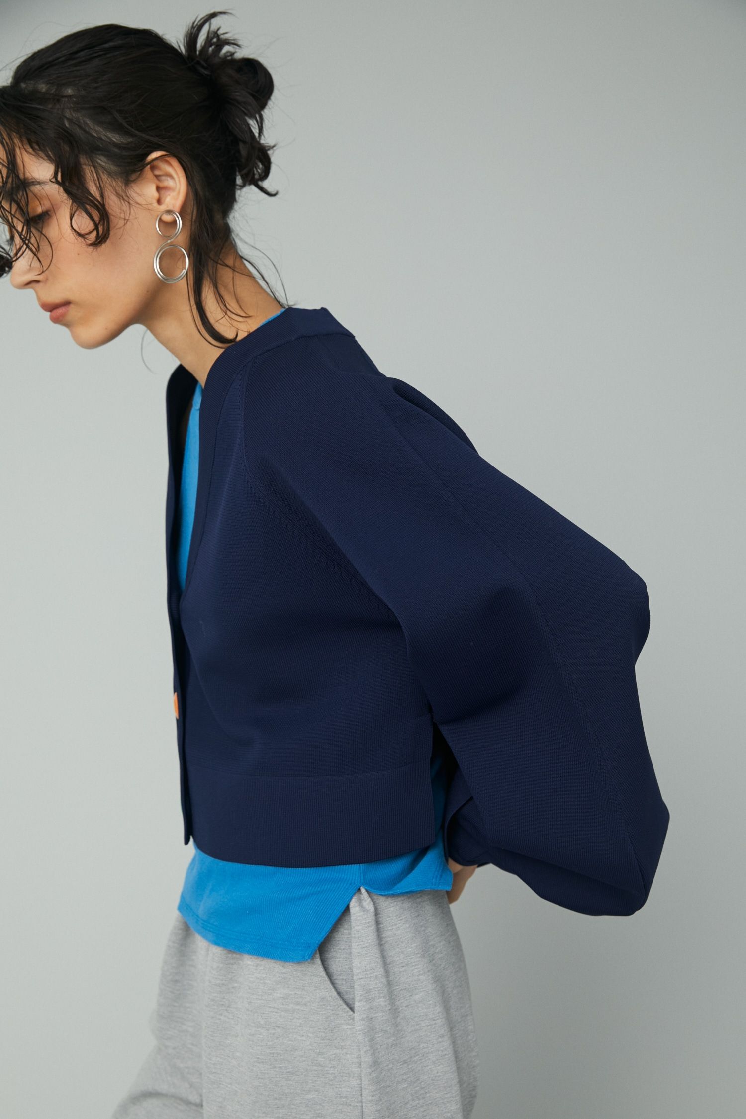 ショートカーディガン - Short cardigan- NAVY