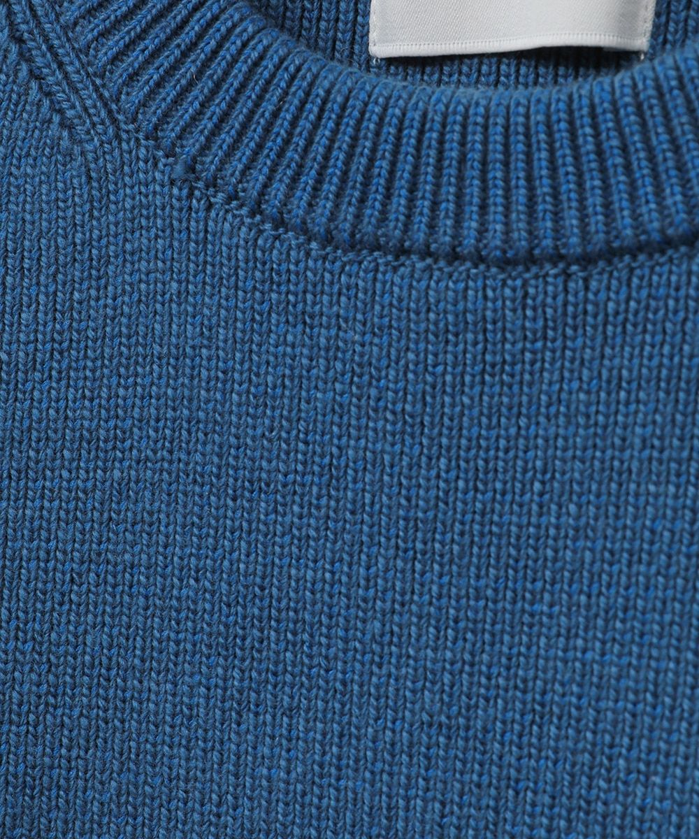 素敵でユニークな SLANT CUT KNIT TOPS ブルー - トップス - www ...