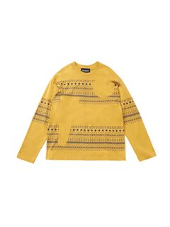 プリントカットソー - WAREHOUSE PATTERN PRINT CUTSEW - YELLOW