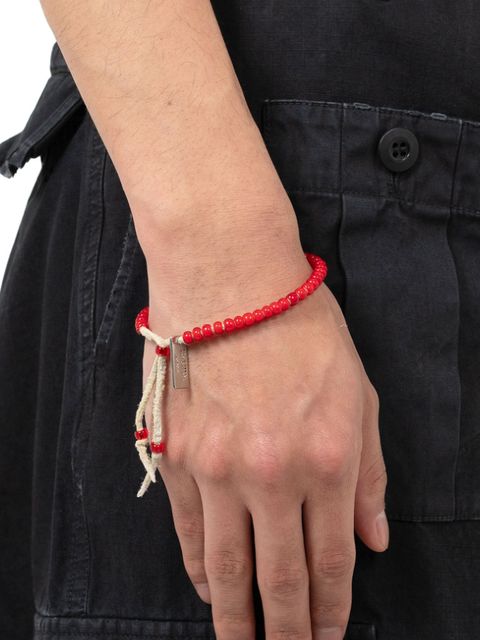 GLASS BEADED BRACELET- グラスビーズブレスレット -RED