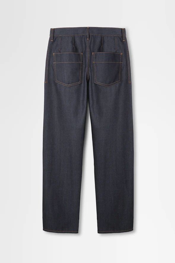 ストレートデニムパンツ - denim pant in wool denim （INDIGO)
