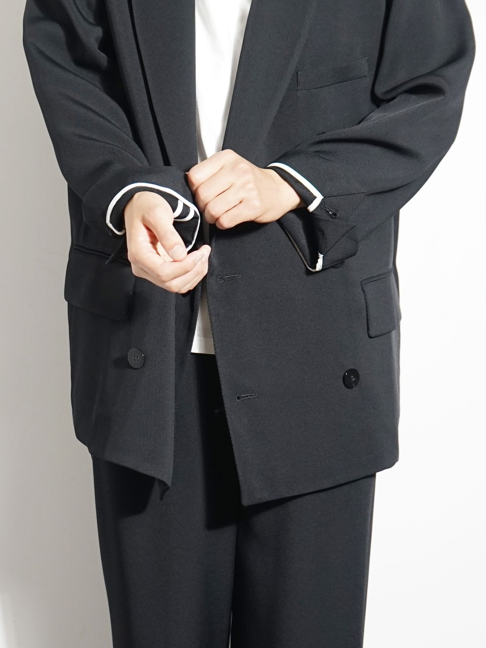 クラネ　OVER LINE DOUBLE COAT CLANE - オーバー ライン ダブル コート - OVER LINE DOUBLE