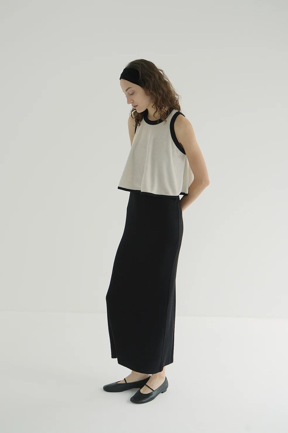 パイル フレアショートトップス - PILE FLARE TANK TOPS - IVORY