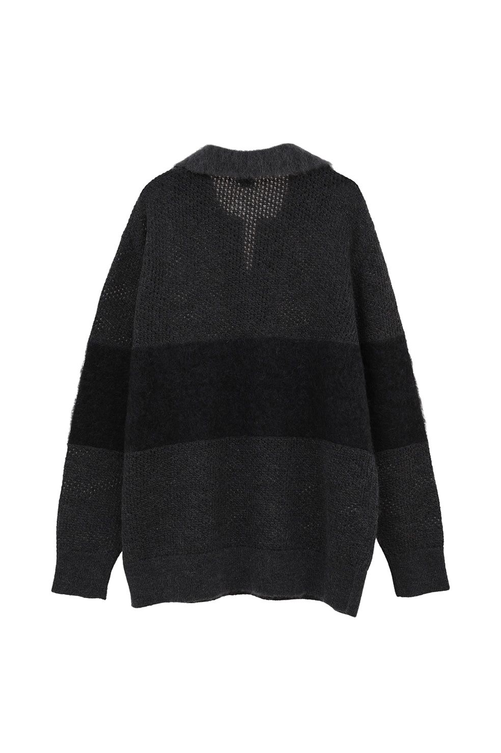 モヘアポロニット - MOHAIR POLO KNIT (CHARCOAL GRAY)