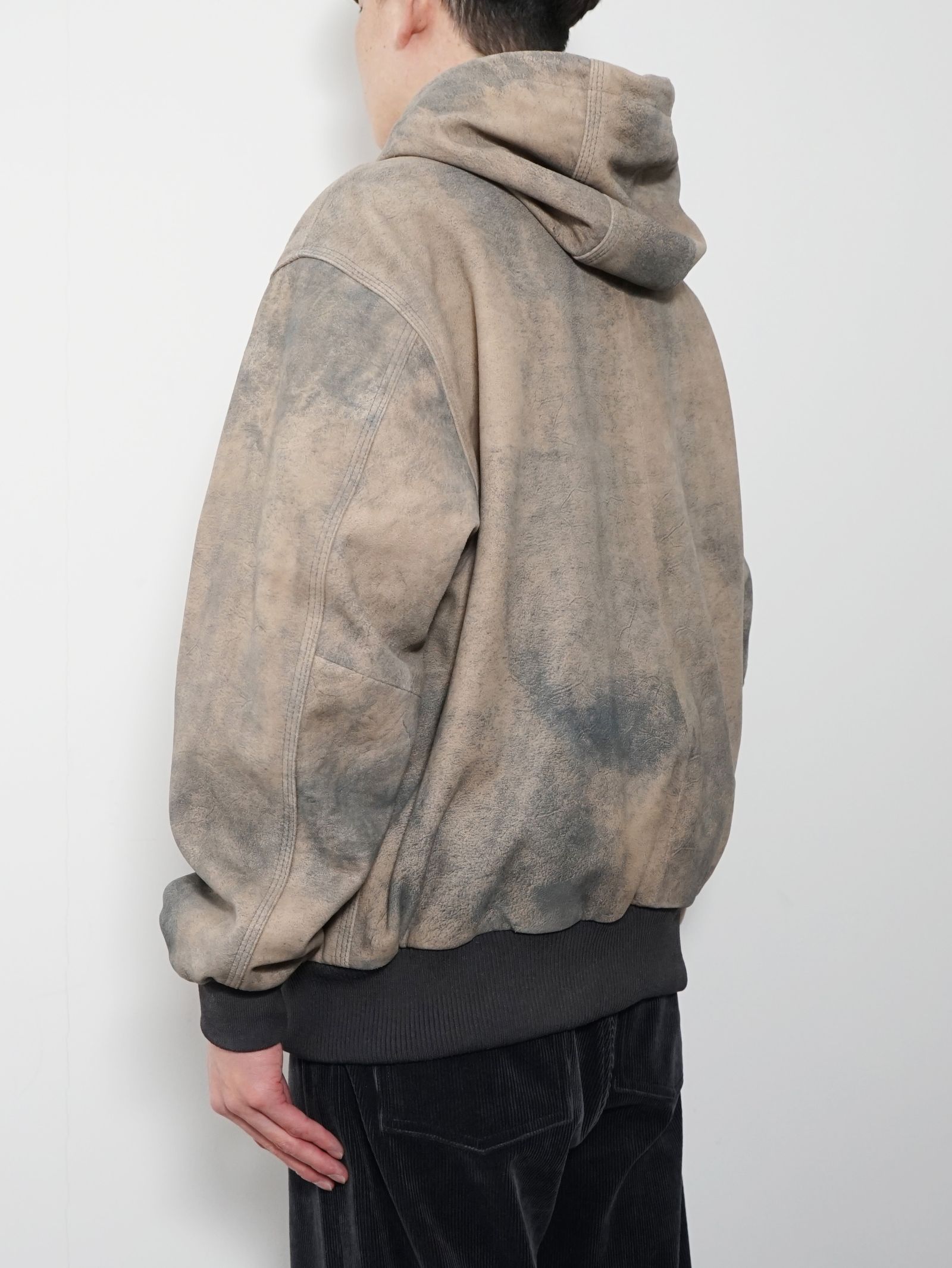 レザーアクティブジャケット - LEATHER ACTIVE JACKET - GREY