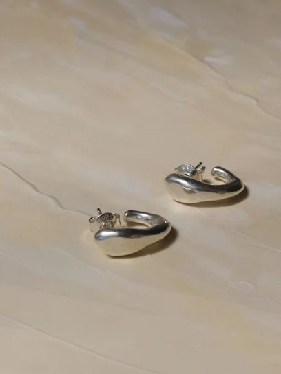【両耳用】クリーパーピアス SV シルバー シンプル デザイン ユニセックス アクセサリー