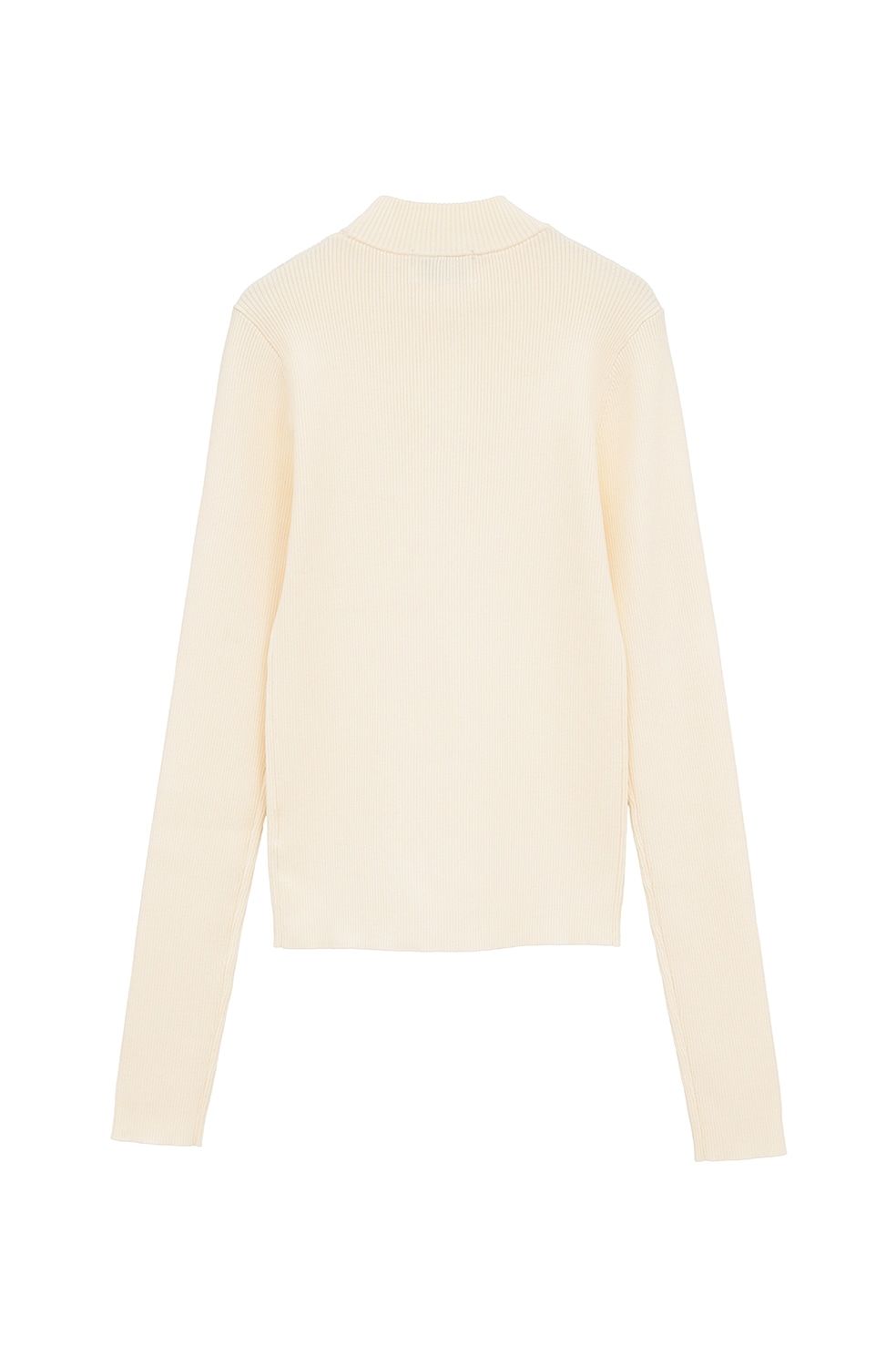 【26AW】 ハイネックリブニットトップス -  H/N RIB KNIT TOPS （IVORY）