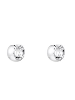 【両耳用】 ミディアム ボリューム ワン タッチ ピアス - Volume One Touch Earrings SILVER