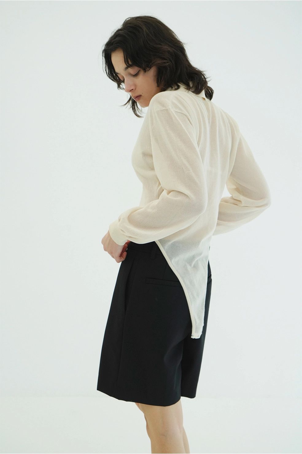 スキッパー ニット ボディスーツ - SKIPPER KNIT BODYSUITS (IVORY)