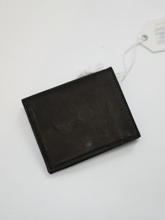 【WT01JPM】 二つ折り財布 / レザーウォレット - PRESSED KANGAROO (BLACK)