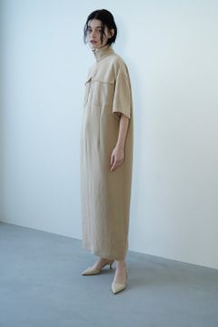 ハーフ ジップ ミリタリー ワンピース - HALF ZIP MILITARY ONE PIECE MOS BEIGE