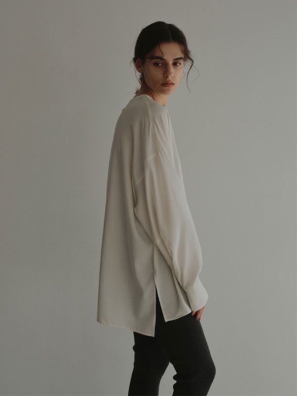 クルーネックオーバーサイズプルオーバー (OFF WHITE)