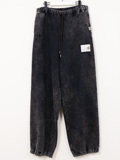 ブリーチドスウェットパンツ  (BLACK)