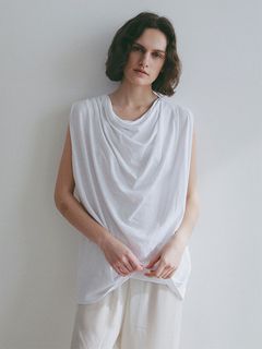 ハイツイストニットキャミソール （WHITE)