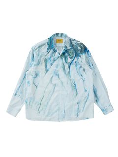 OPEN COLLAR SHIRTS L/S - Hydro Dip Dyeing