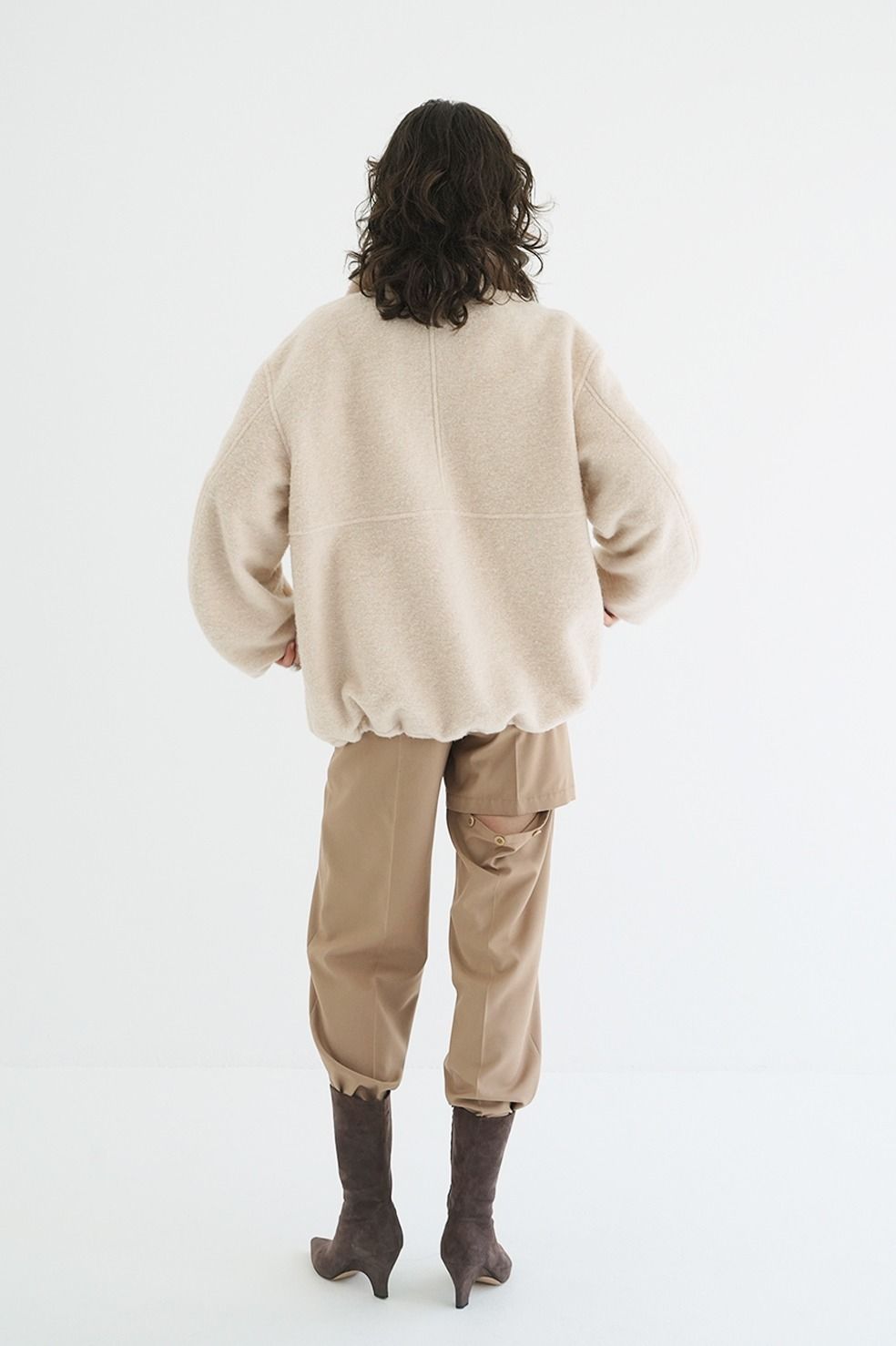 ハーフジップトップス - SLIVER HALF ZIP TOPS (IVORY)