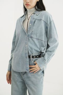 コンパクトデニムシャツ | COMPACT DENIM SHIRTS (ICE BLUE)