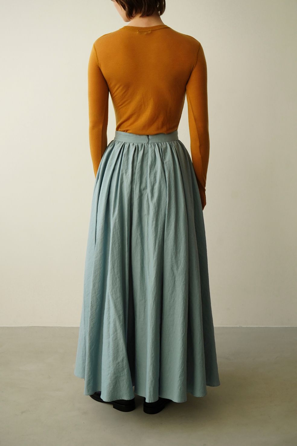 ボリューム マキシ スカート - VOLUME MAXI SKIRT BLUE