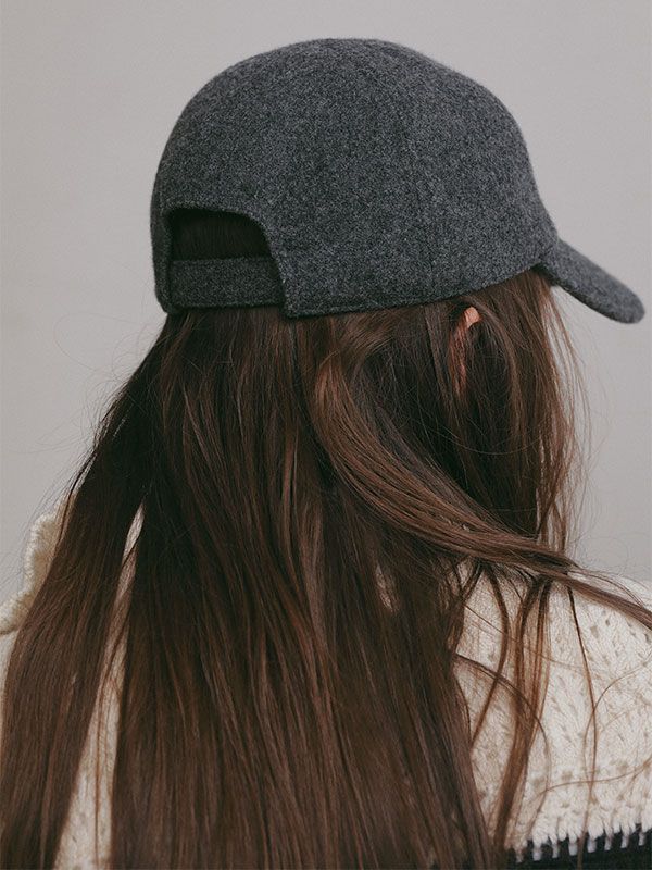 ラムウールメルトン キャップ  (GREY)