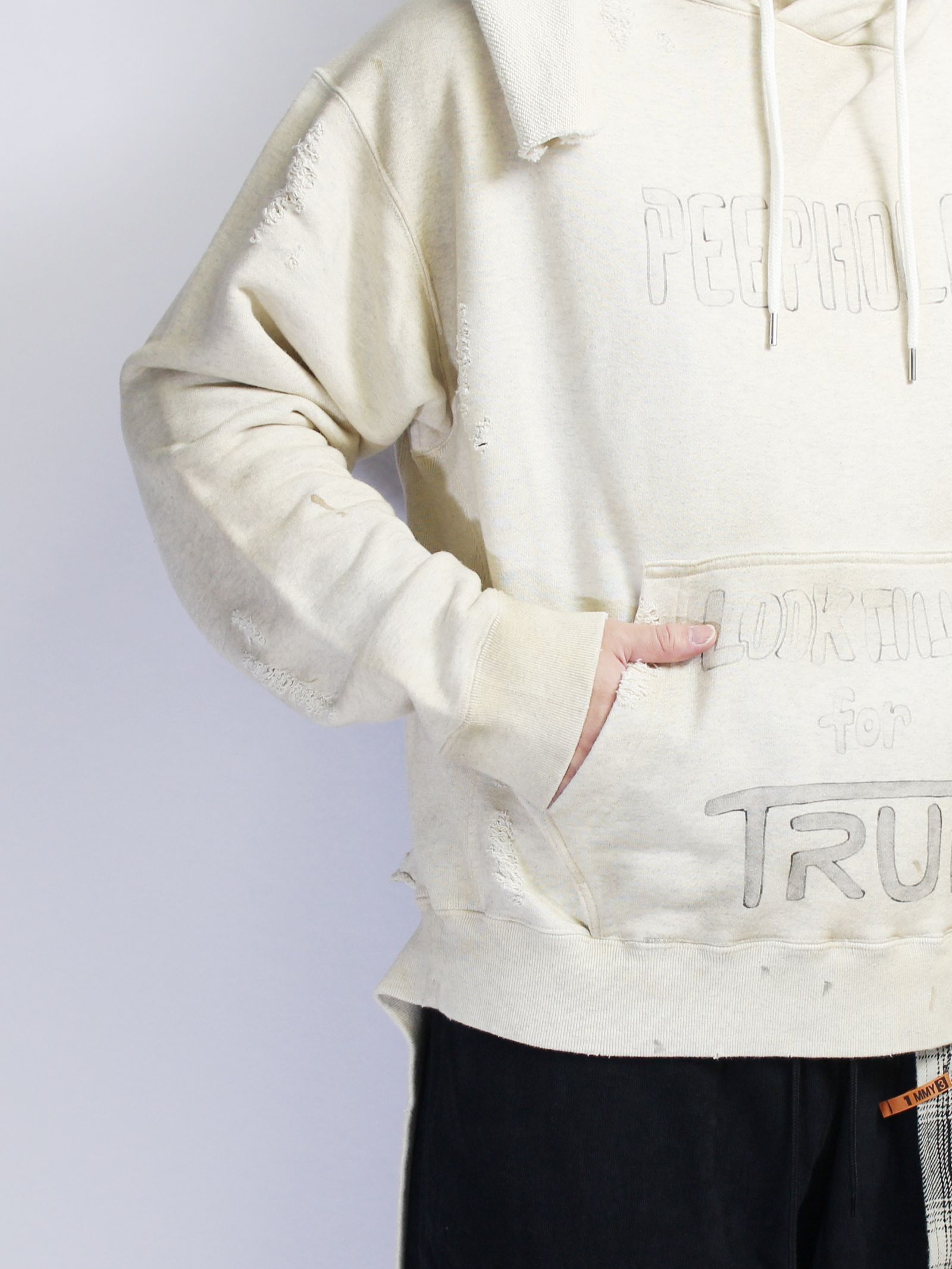 シャツコンバインド フーディー - Shirt Combined Hoodie WHITE