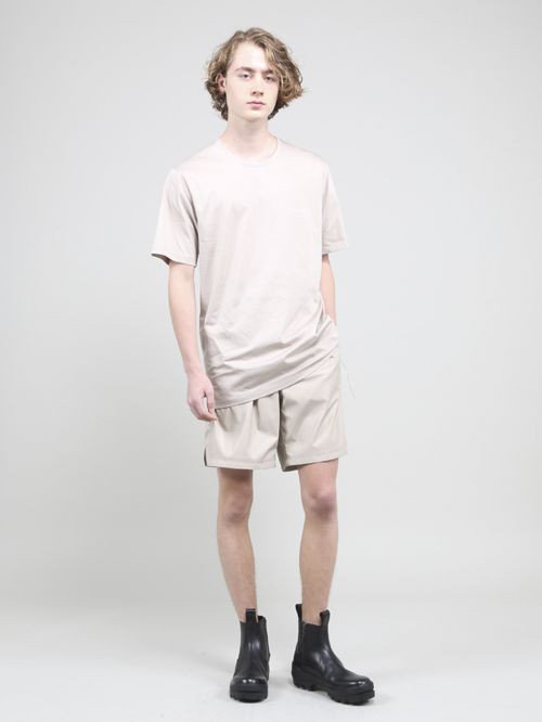 ウォッシャブルライトフェイクレザーショーツ - Fake Leather Basket Shorts - BISQUE