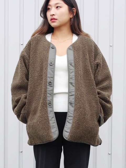 大人可愛いCLANEのボアブルゾンコーデ
