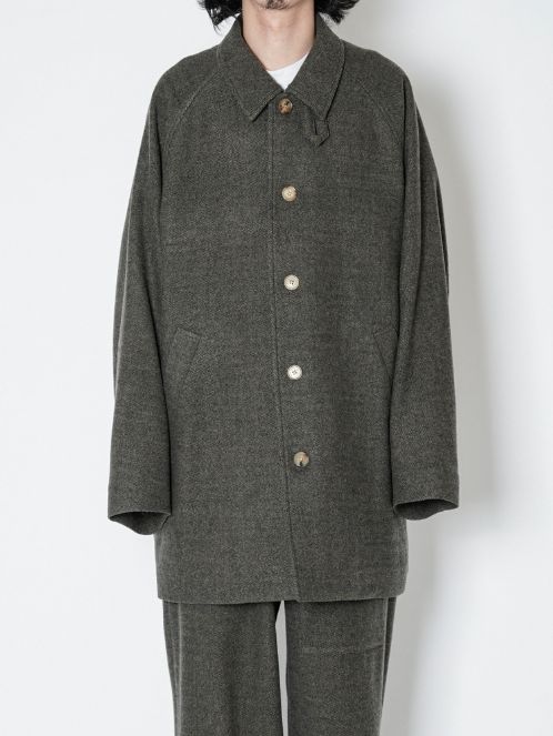ラムウールカーコート - LAMB WOOL CAR COAT (GREY)