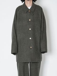 ラムウールカーコート - LAMB WOOL CAR COAT (GREY)